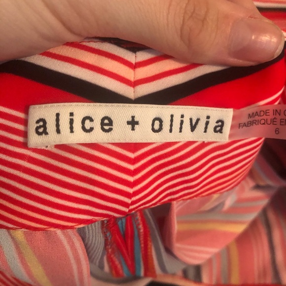Alice + Olivia High Waist Flutter Stripe Shorts - Picture 4 of 6